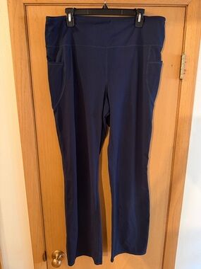 J. Jill Fit Women’s Fit Performance High Rise Bootcut Pants Navy Blue Large